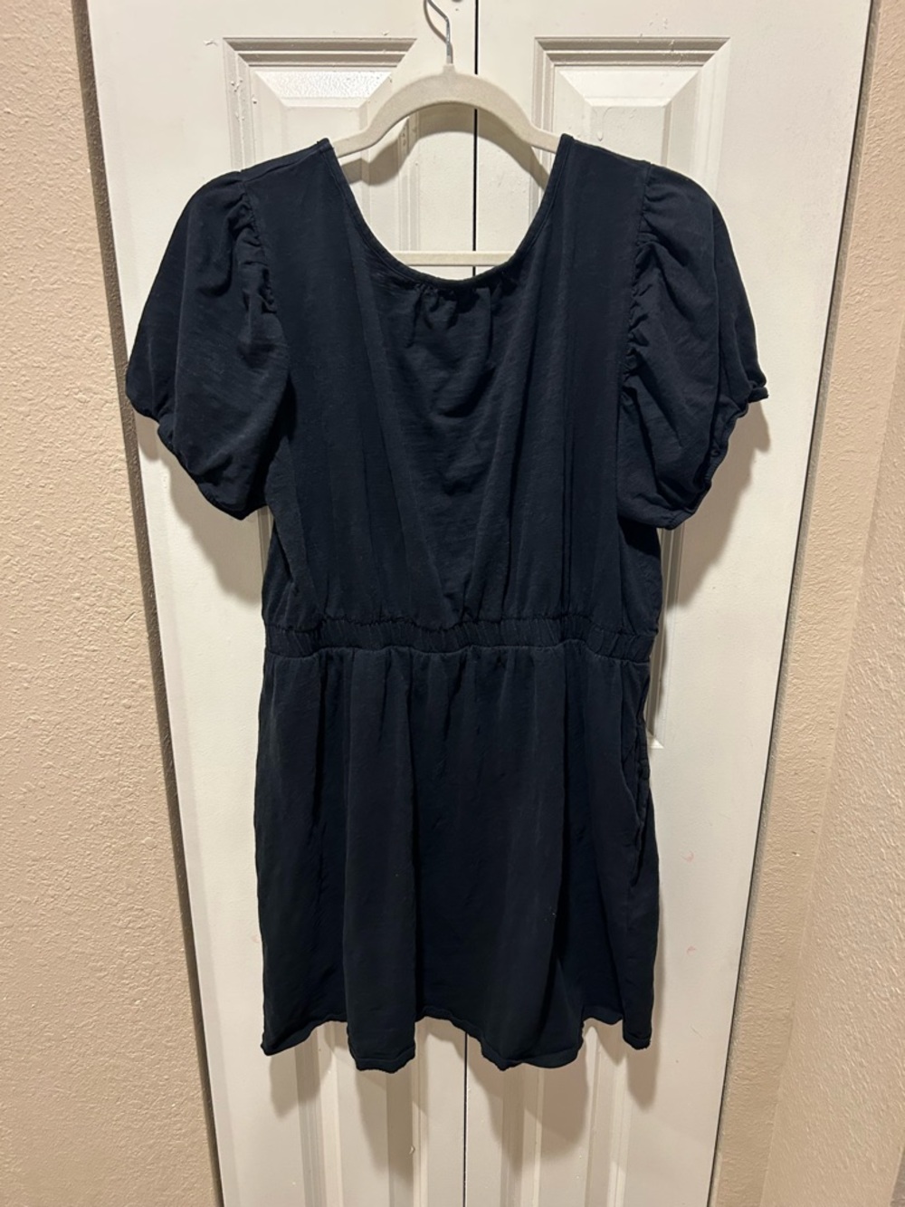 Anthropologie Daily Practice Cap-Sleeve Dress Black , XL - Picture 11 of 14
